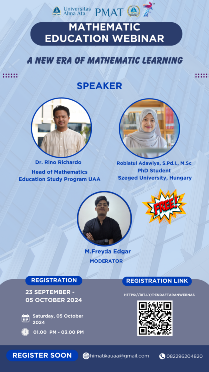 Mathematics Education Webinar 2024: Towards Innovative Mathematics Learning with an International Perspective
