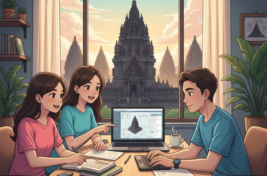 Mahasiswa PMAT Kembangkan Media Pembelajaran Matematika Berbasis GeoGebra dengan Konteks Candi Prambanan