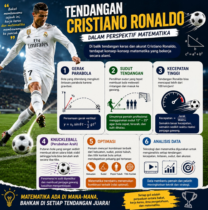 Tendangan Cristiano Ronaldo dan Keajaiban Matematika di Lapangan Hijau